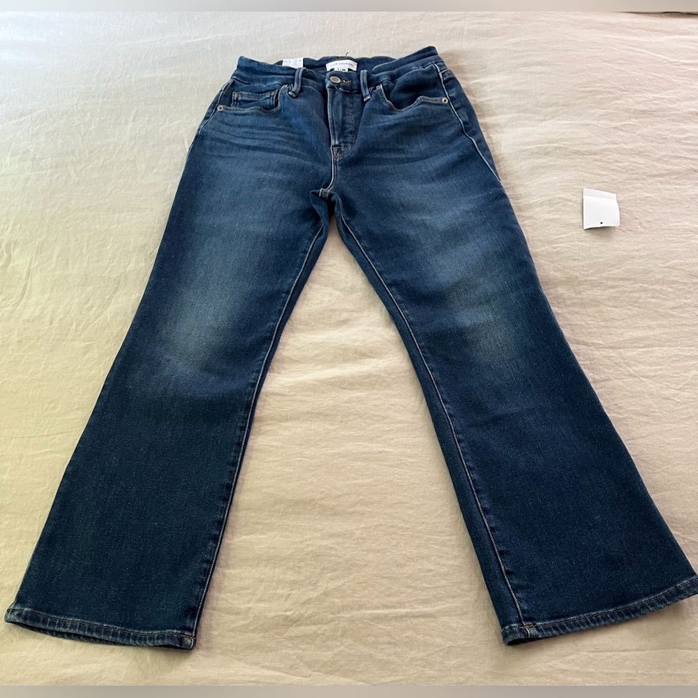 Women’s Good American wide cropped jeans Size 2 New